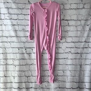 Laree & Co Bamboo Long Sleeve Button‎ Down Ruffle Sleeper Size 18-24 Months